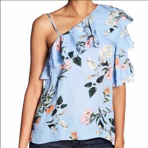 PARKER Clayton Ruffle Popover Silk Blouse …